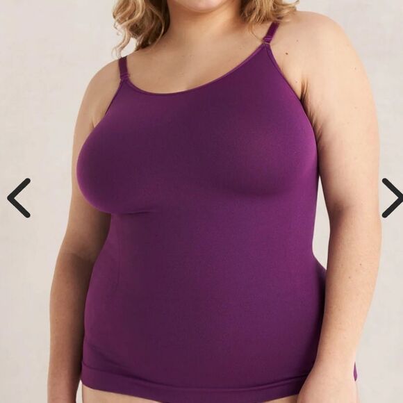NWT Shapermint Essentials All Day Every Day Scoop Neck Cami Color: Mulberry - Picture 1 of 7